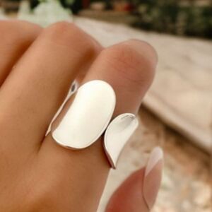 The Abstract Wave Ring in 925 silver